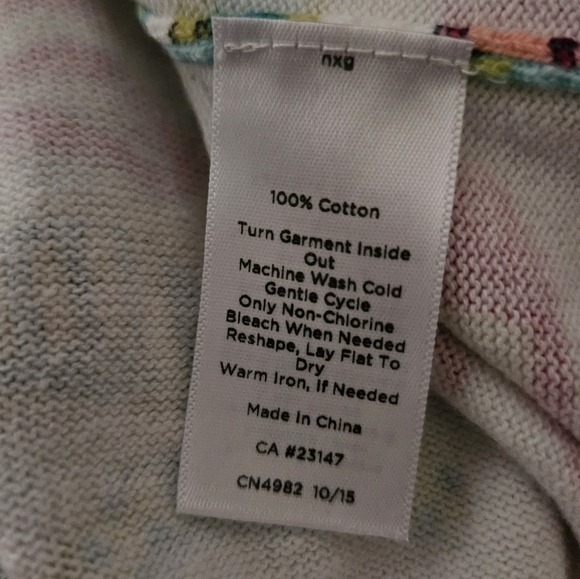 COPY-TALBOTS Colorful Novelty Shoe Print button up Cardigan Women size MP - Picture 10 of 10